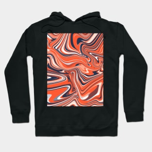 Orange Liquid Marble Hoodie